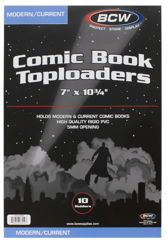 Modern / Current Comic Book Toploader Holder (10pk) Modern / Current Comic Book Toploader Holder (10pk)