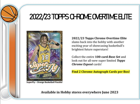 2022/23 Topps Finest Overtime Elite Basketball Hobby Box (2-min boxes/ 20-packs)