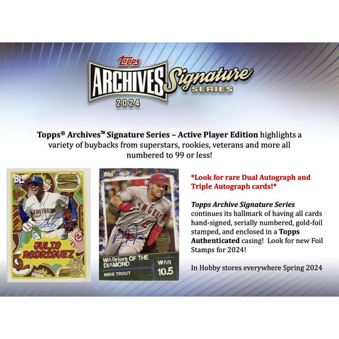 2024 Topps Archives Signature Series Active Baseball Hobby Box (1-pack)