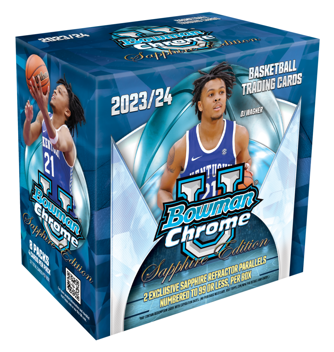 2023/24 Bowman University Chrome Sapphire Basketball Edition