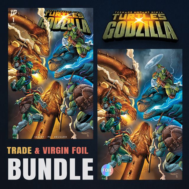 TMNT X Godzilla 1 Sajad Shah BUNDLE Variant A Trade + B Virgin Foil LTD 500 [11/12/25]