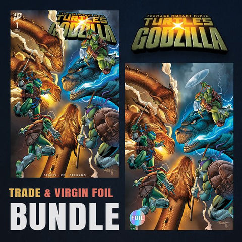 TMNT X Godzilla 1 Sajad Shah BUNDLE Variant A Trade + B Virgin Foil LTD 500 [11/12/25]