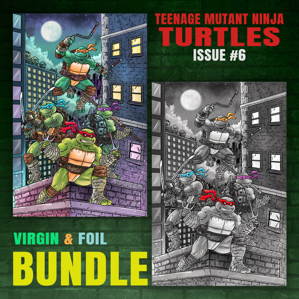 Teenage Mutant Ninja Turtles #6 Josh C Lyman PCB Hobby Variant Cvr A Virgin + Cvr B Silver Foil Bundle [1/29/25] MEGACON