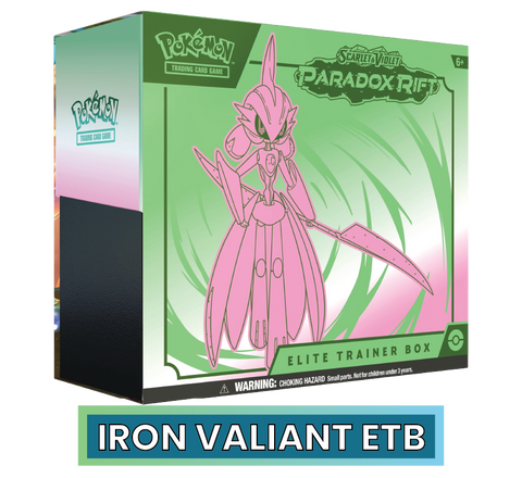 Pokemon - Scarlet and Violet - SV4 Paradox Rift - Elite Trainer Box - Iron Valiant