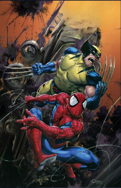 Spider-Man & Wolverine 1 Clayton Crain 1:100 Variant Cover [5/21