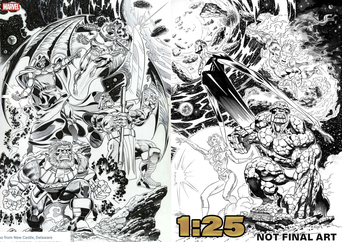 Fantastic Four 1 Claudio Castellini 1:25 Variant Wraparound Cover [7/9/25]