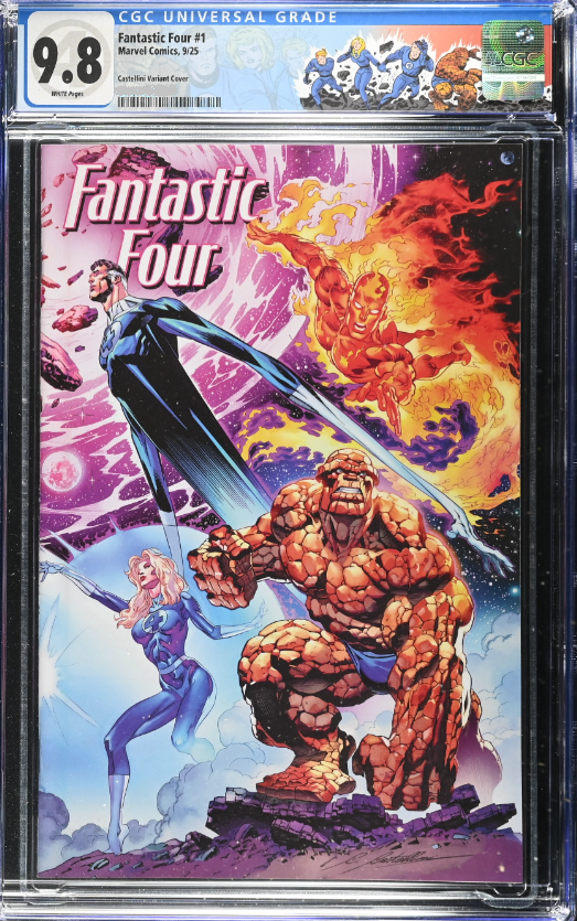 Fantastic Four 1 CGC Universal Series 9.8 Custom Fantastic Four Label Castellini Variant Wraparound Cover [7/9/25]