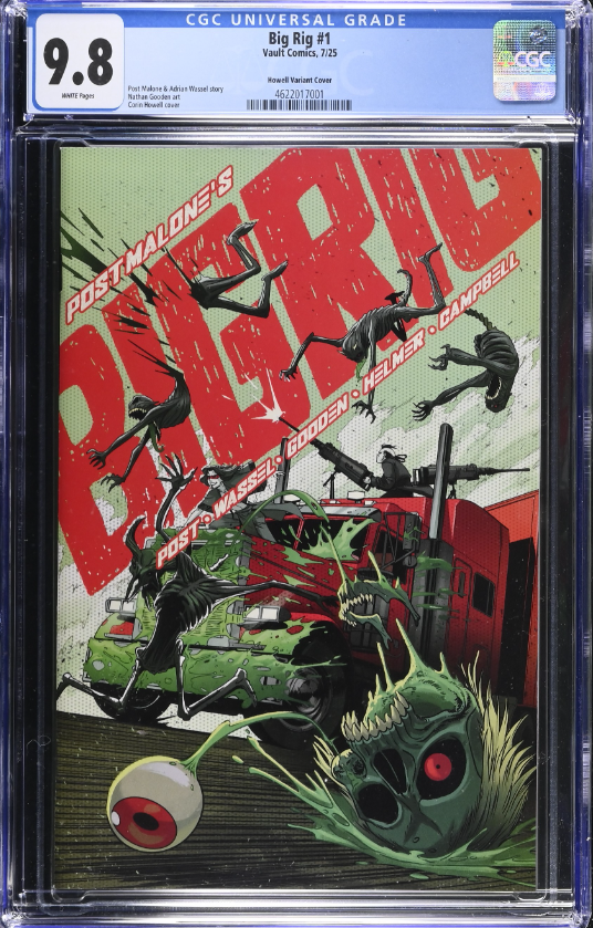 Post Malone's Big Rig #1 CGC Universal Series 9.8 Corin Howell Variant A Trade LTD 300 [7/23/25]