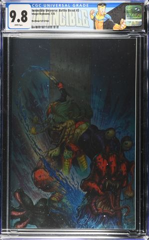 Invincible Universe: Battle Beast #3 CGC Universal Series 9.8 Custom Universal Invincible Label Chris Marchman Variant B Virgin Foil LTD 1000 [7/23/25]