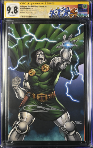 Bring on the Bad Guys: Doom 1 CGC Signature Series 9.8 Custom Universal Fantastic Four Label Sajad Shah Variant B Virgin LTD 1000 [6/18/25]