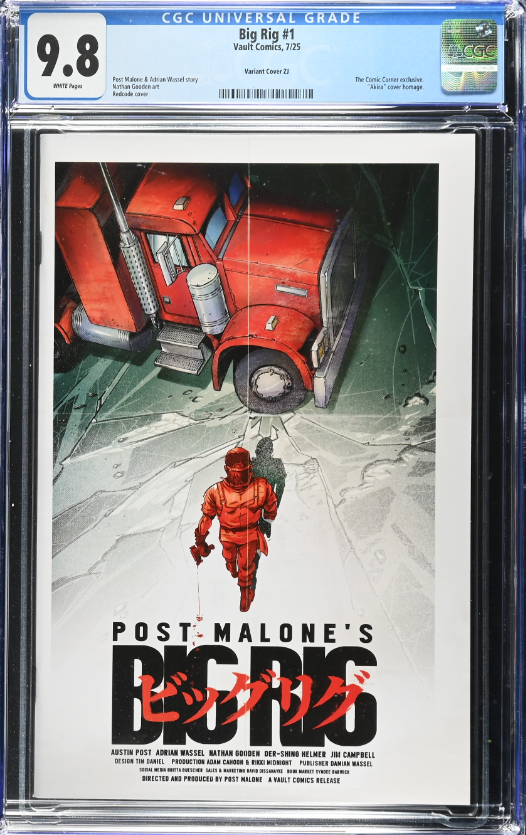 Post Malone's Big Rig #1 CGC Universal Series 9.8 Redcode Variant A Trade LTD 300 [7/9/25]