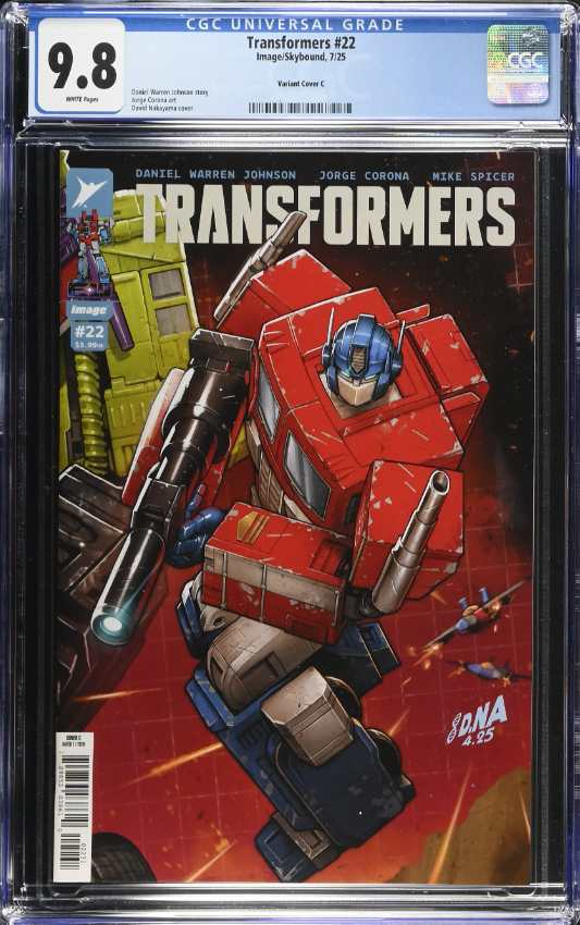 Transformers 22 CGC Universal Series 9.8 David Nakayama 1:10 Ratio Variant Cover C [7/9/25]