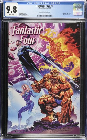 Fantastic Four 1 CGC Universal Series 9.8 Castellini 1:25 Ratio Variant Wraparound Cover [7/9/25]