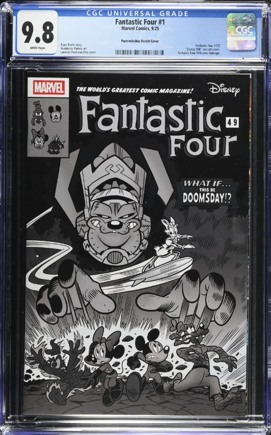 Fantastic Four 1 CGC Universal Series 9.8 Lorenzo Pastrovicchio B&W 1:100 Variant Cover [7/9/25]