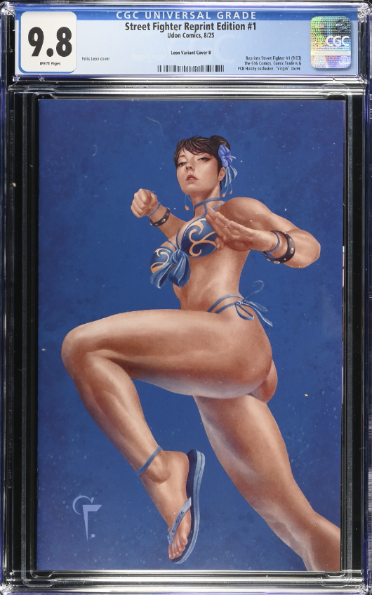 Street Fighter 1 CGC Universal Series 9.8 Felix Leon Variant B Virgin LTD 500 [8/6/25] (2025 Edition)