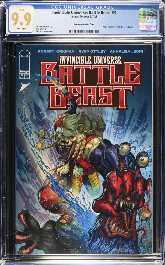 Invincible Universe: Battle Beast #3 CGC Universal Series 9.9 Chris Marchman Variant A Trade LTD 1000 [7/23/25]