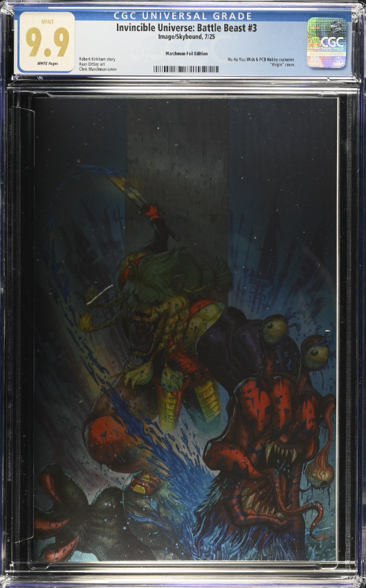 Invincible Universe: Battle Beast #3 CGC Universal Series 9.9 Chris Marchman Variant B Virgin Foil LTD 1000 [7/23/25]