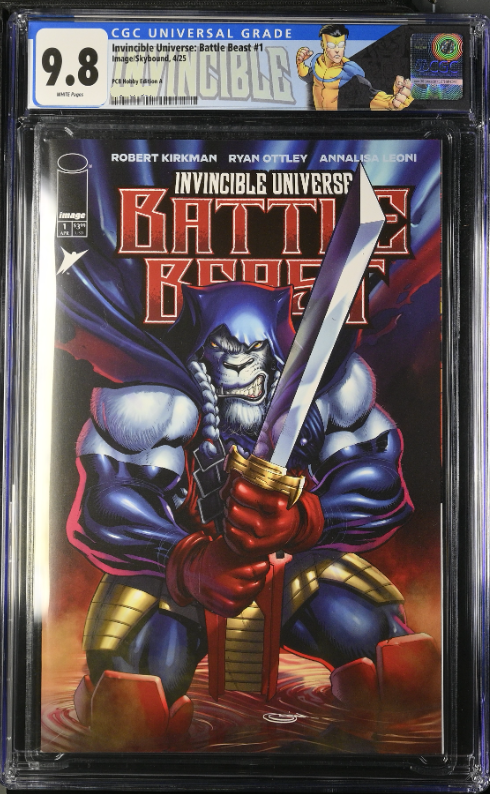 Invincible Universe: Battle Beast #1 CGC Universal Series 9.8 Invincible Custom Label Sajad Shah PCB Hobby Variant A Trade LTD 2000 [4/16/25]
