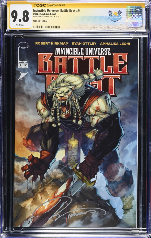 Invincible Universe: Battle Beast #4 CGC Signature Series 9.8 Custom PCB Hobby Label Ryan Kincaid Variant A Trade LTD 1000 [8/20/25]