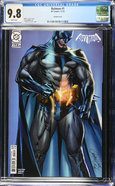 Batman 1 CGC Universal Series 9.8 J. Scott Campbell Variant A