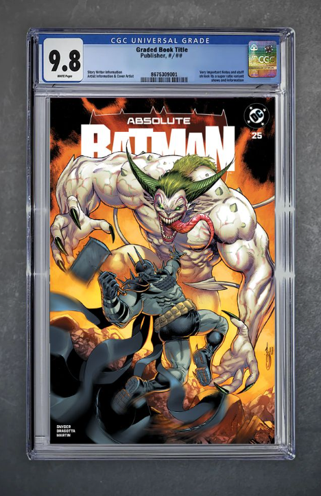 Absolute Batman #25 CGC 9.8 Sajad Shah LTD 1000 [10/28/26]