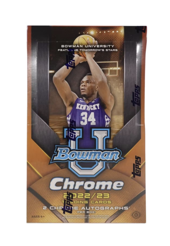 2022/23 Bowman University Chrome Basketball Hobby Box (24-packs)