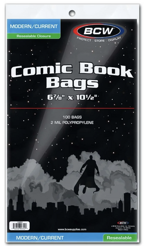Modern/Current Comic Book Resealable Bags (100pk)