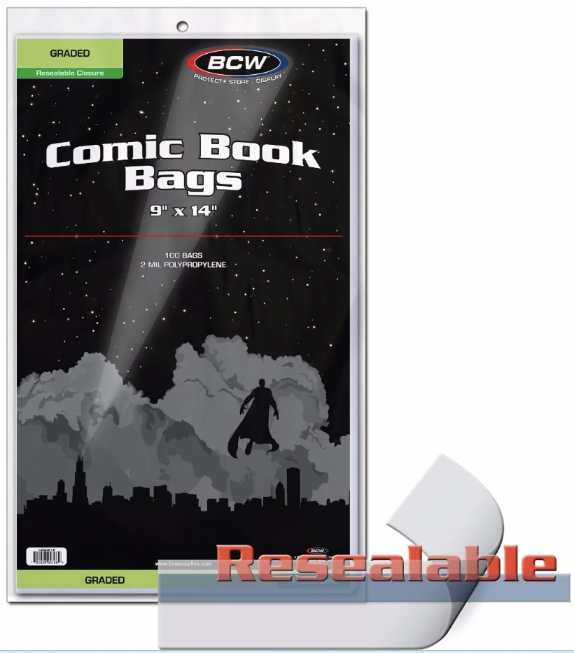 Graded Comic Book Resealable Bags (100pk)