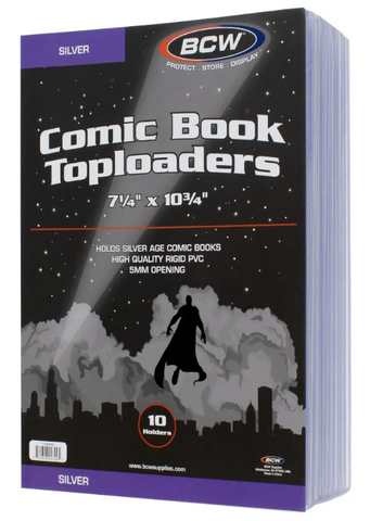 Silver Comic Book Toploader Holder (10pk)