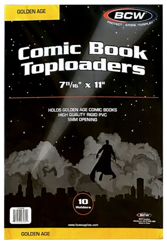 Gold Comic Book Toploader Holder (10pk)
