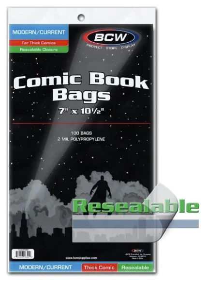 Current / Modern - Thick Resealable Comic Book Bags