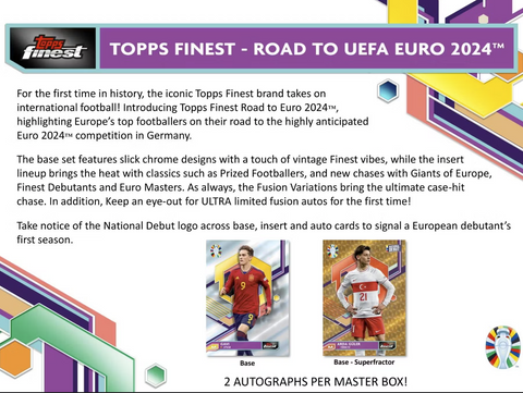 2023/24 Topps Finest Road to UEFA Euro Soccer Hobby Box