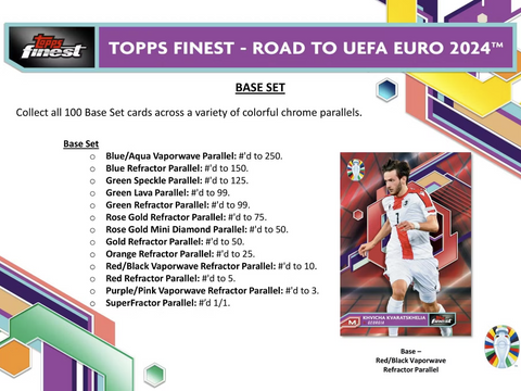 2023/24 Topps Finest Road to UEFA Euro Soccer Hobby Box