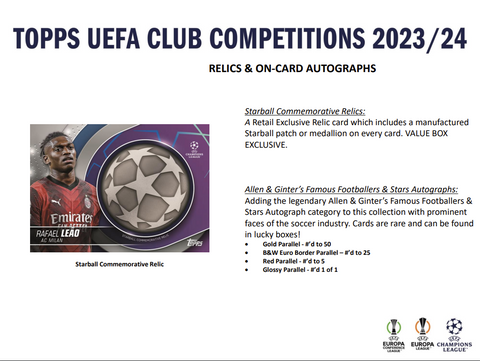 2023/24 Topps UEFA Club Competitions Soccer Blaster / Value Box