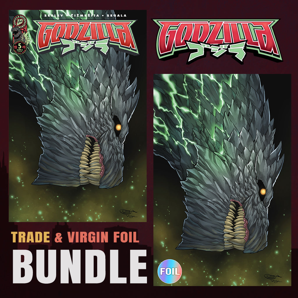 Godzilla [Kai-Sei] 5 Sajad Shah BUNDLE Variant A Trade + B Virgin Foil [12/3/25]