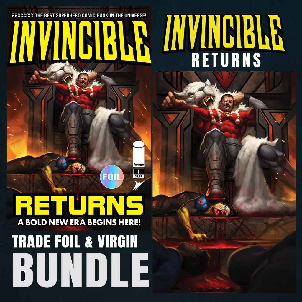 Invincible Returns #1 (Reprint) Aaron Bartling BUNDLE Variant A Trade Foil + B Virgin [6/28/26]
