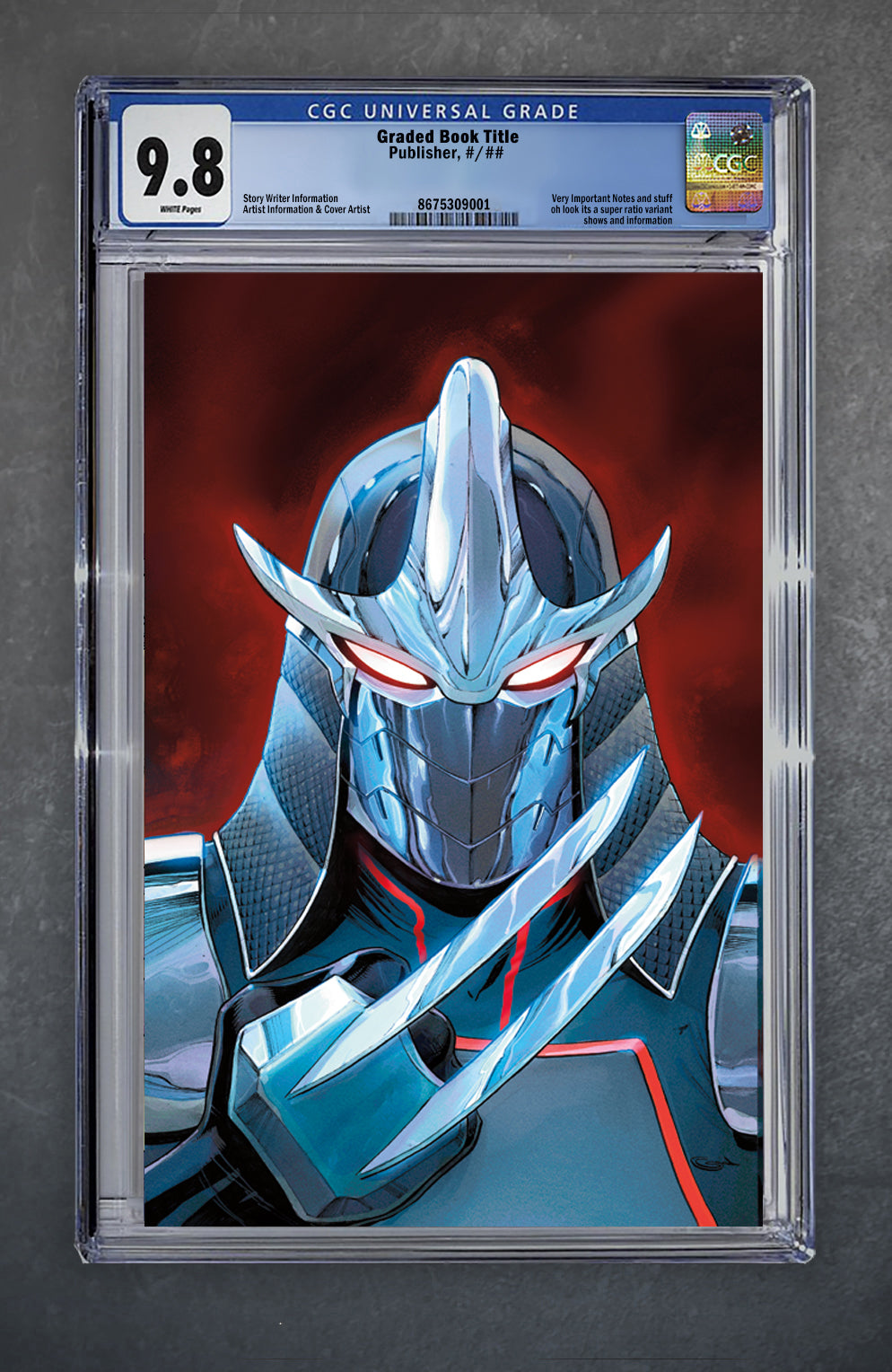 Teenage Mutant Ninja Turtles: Shredder #1 CGC 9.8 Universal Series Sajad Shah Variant B Virgin LTD 600 [8/13/25]