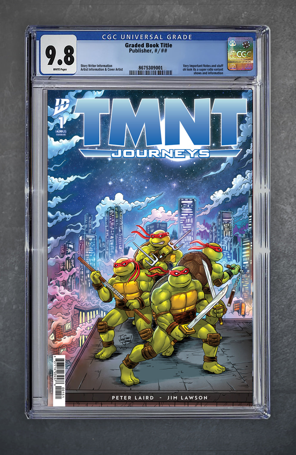 Teenage Mutant Ninja Turtles: Journeys #1 CGC 9.8 Universal Series Josh C Lyman Variant A Trade LTD 600 [8/20/25]