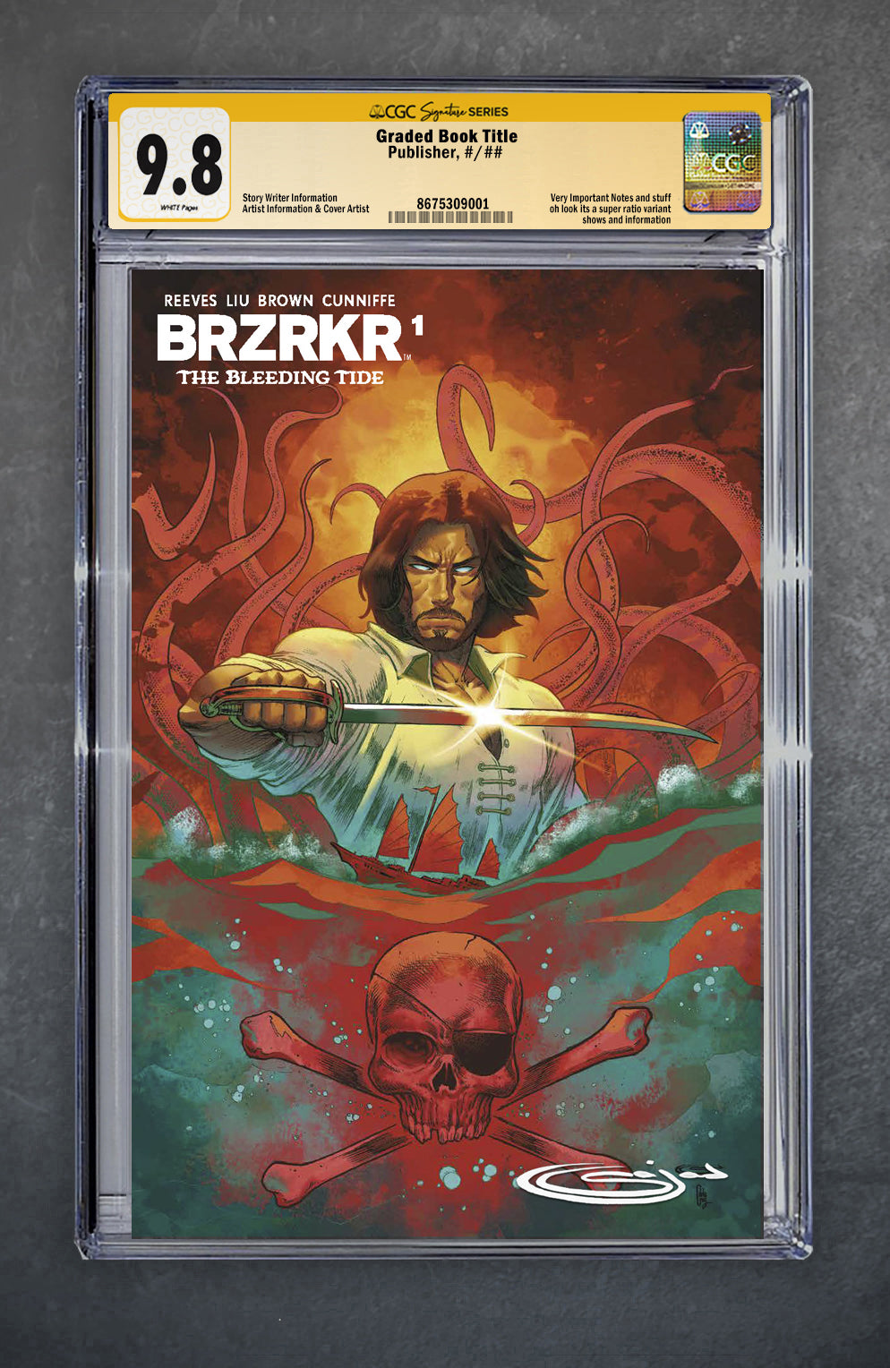 BRZRKR: The Bleeding Tide 1 CGC Signature Series 9.8 Sajad Shah Variant A Trade LTD 500 [11/26/25]