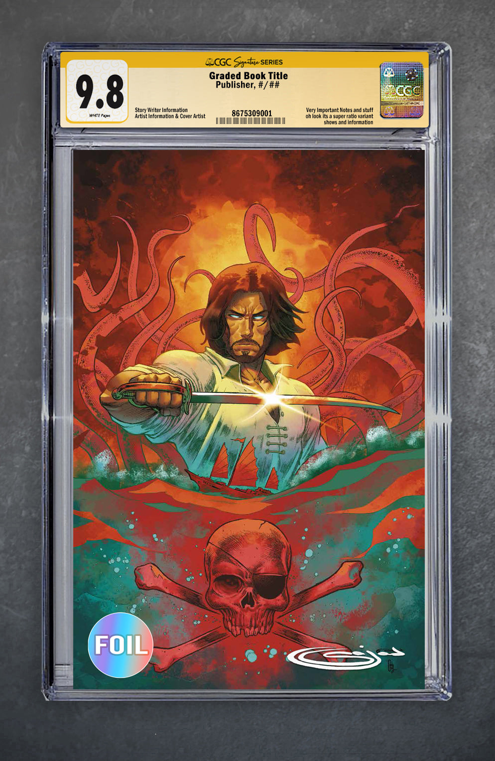 BRZRKR: The Bleeding Tide 1 CGC Signature Series 9.8 Sajad Shah Variant B Virgin Foil LTD 500 [11/26/25]