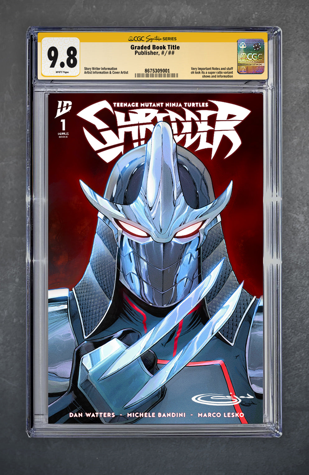 Teenage Mutant Ninja Turtles: Shredder #1 CGC Signature Series 9.8 Sajad Shah Variant A Trade LTD 600 [8/13/25]