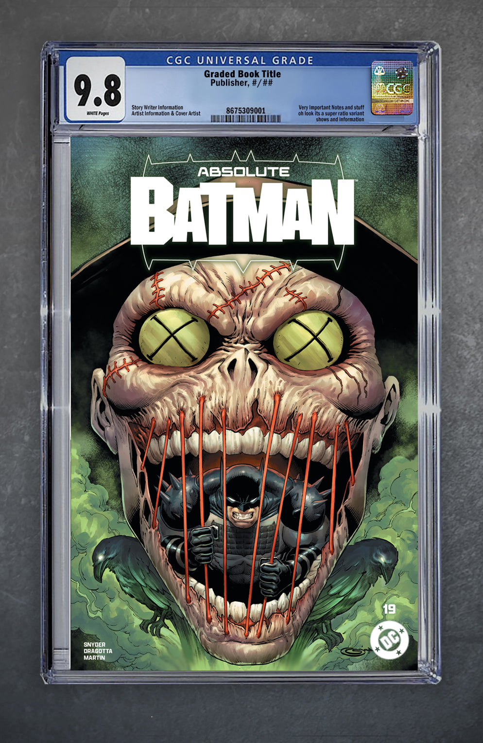 Absolute Batman 19 CGC 9.8 *Batman Custom Label* Sajad Shah LTD 1000 [4/15/26]