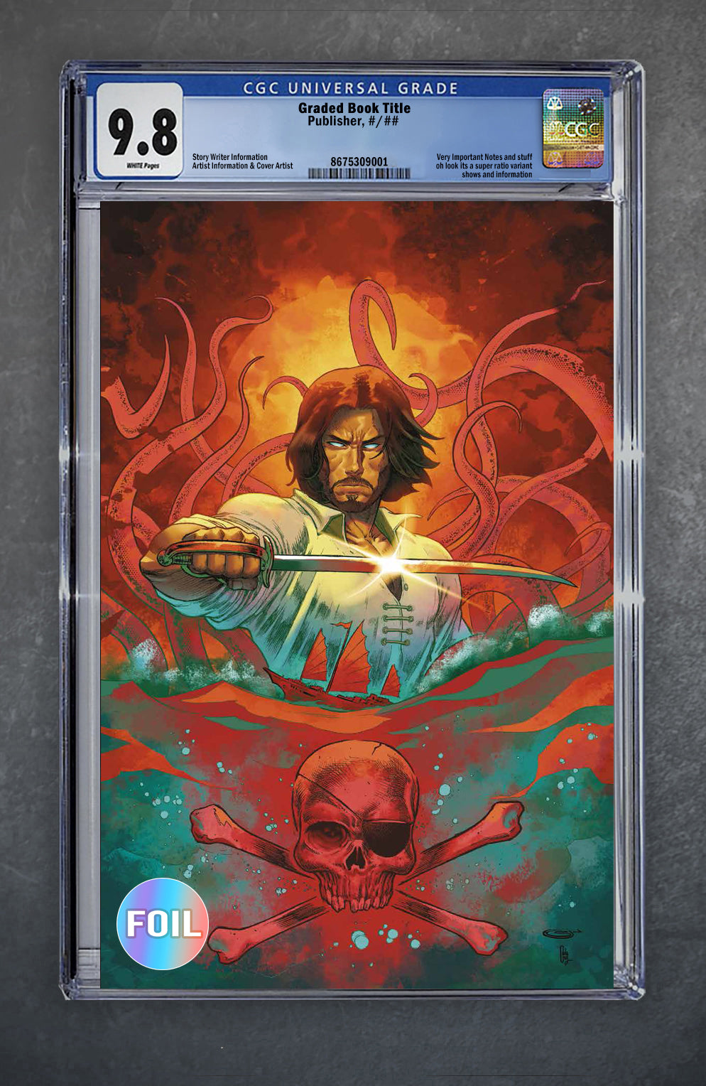 BRZRKR: The Bleeding Tide 1 CGC Universal Series 9.8 Sajad Shah Variant B Virgin Foil LTD 500 [11/26/25]