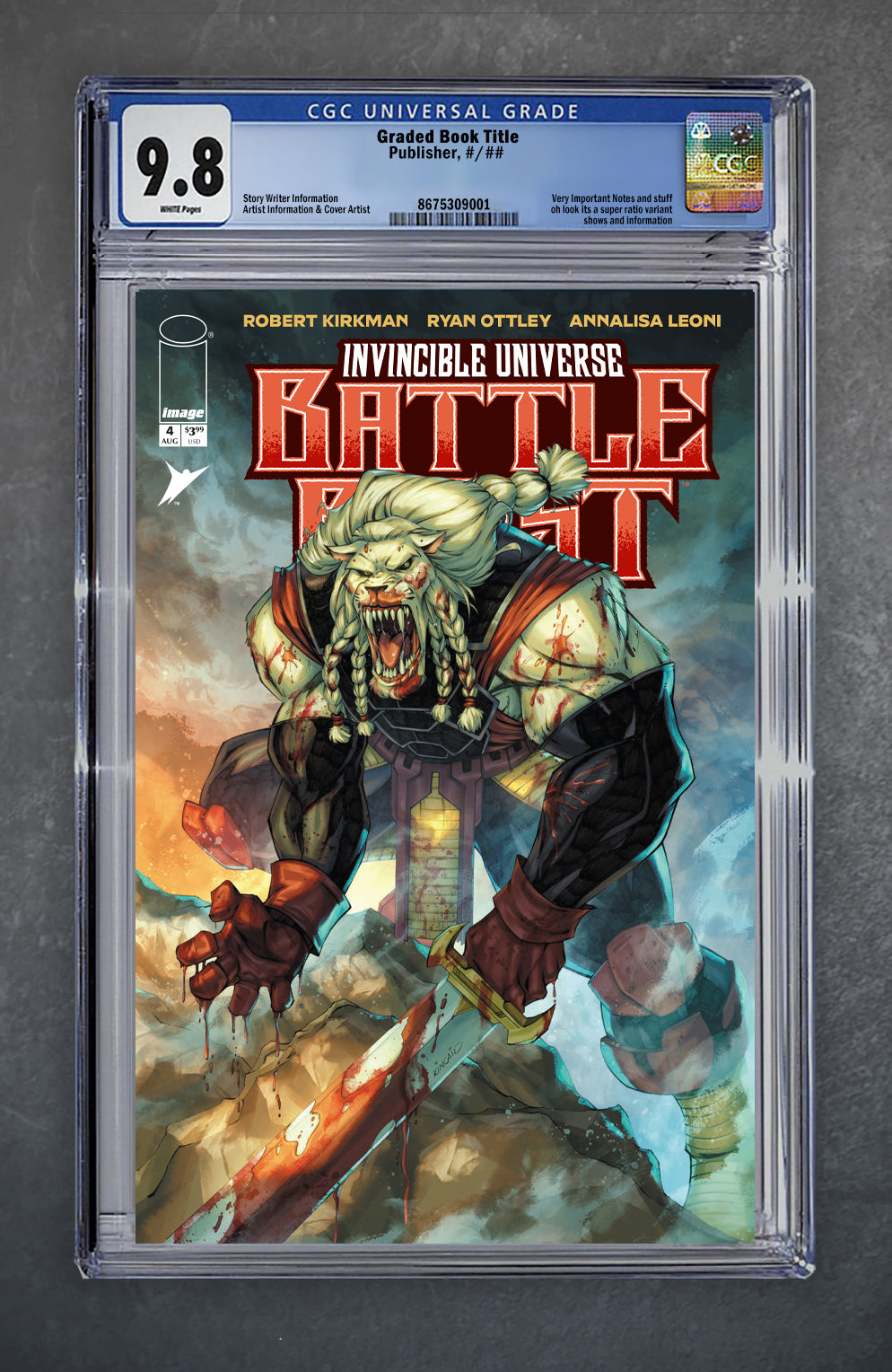 Invincible Universe: Battle Beast #4 CGC Universal Series 9.8 Ryan Kincaid Variant A Trade LTD 1000 [8/20/25]