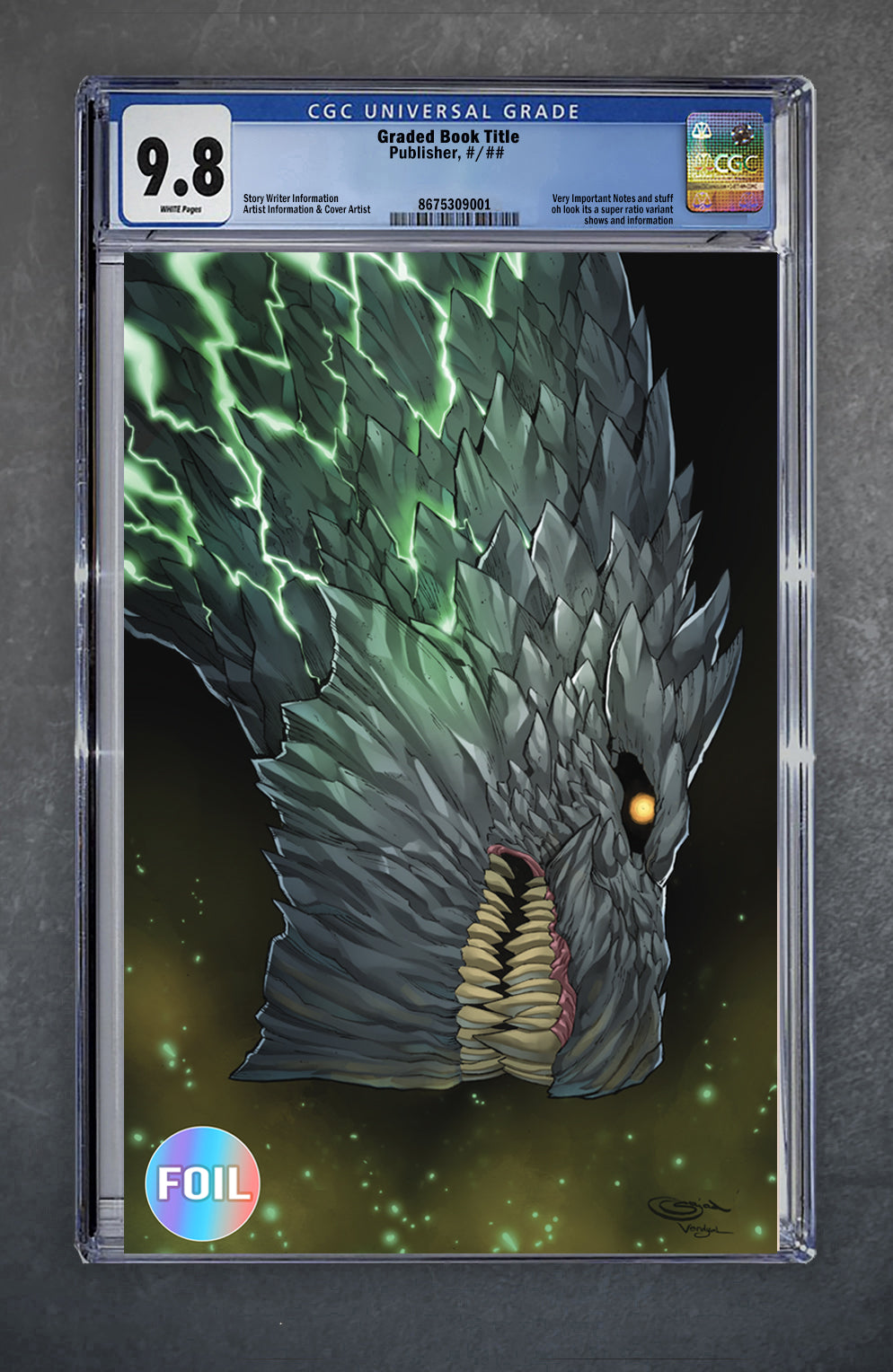 Godzilla [Kai-Sei] 5 CGC Universal Series 9.8 Sajad Shah Variant B Virgin Foil LTD 500 [12/3/25]