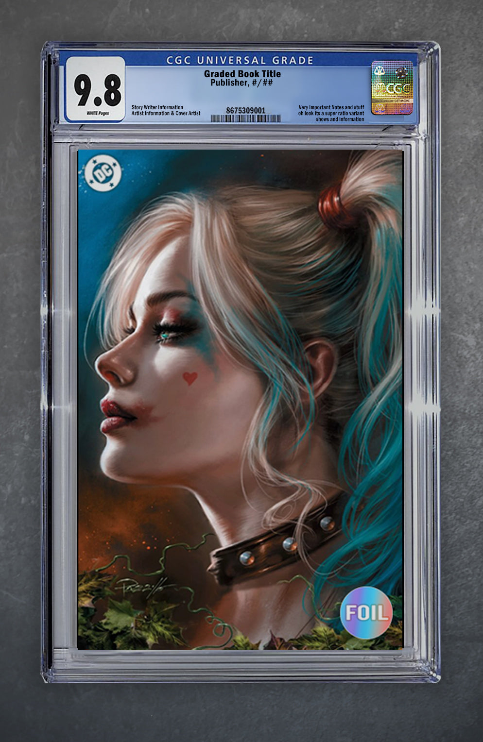 Harley Quinn 50 CGC Universal Series 9.8 Lucio Parillo Variant C Virgin Foil LTD 1000 [4/23/25]