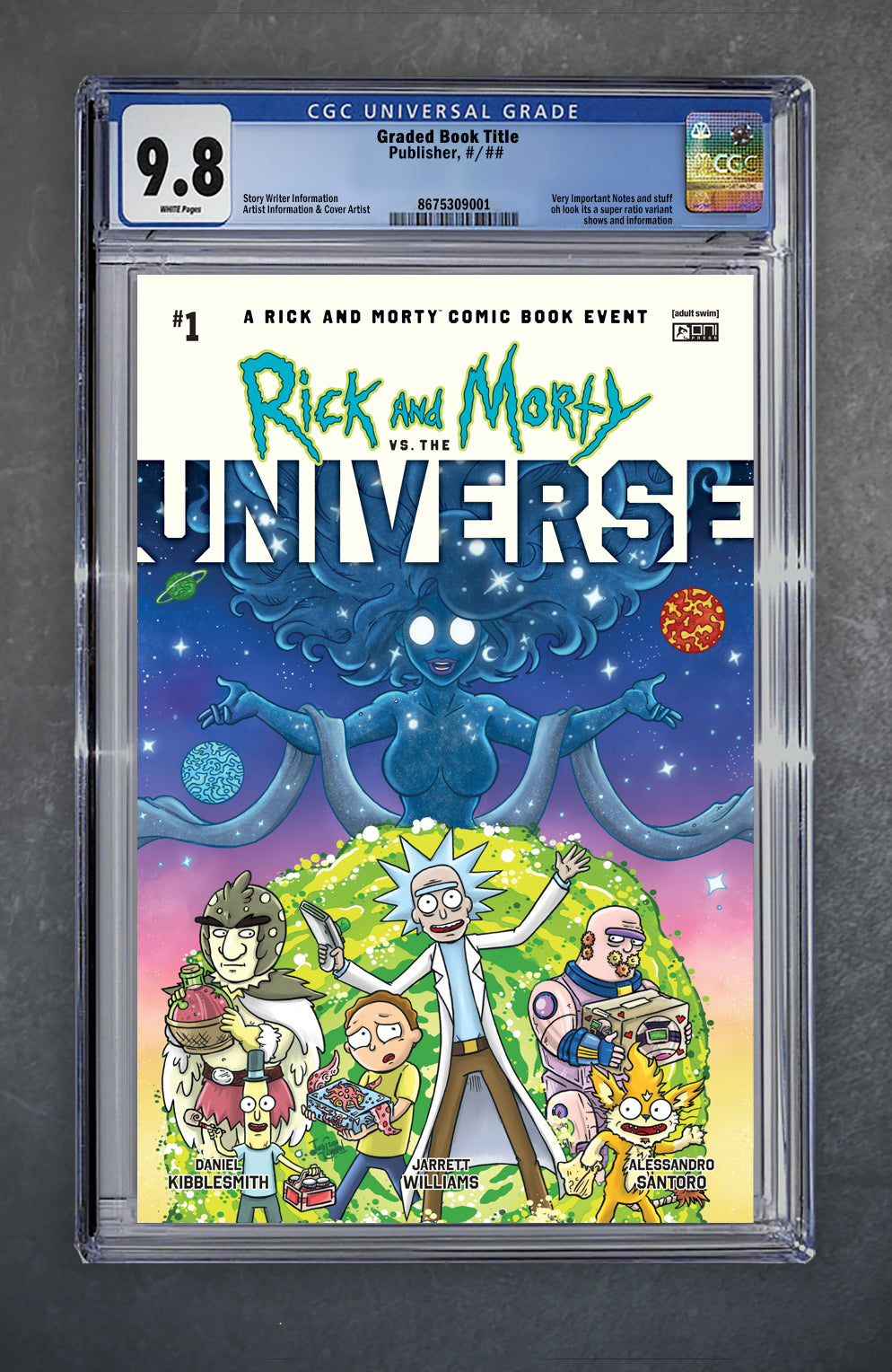 Rick and Morty vs the Universe #1 CGC Universal Series 9.8 Josh C Lyman Variant A Trade LTD 500 [7/16/25]