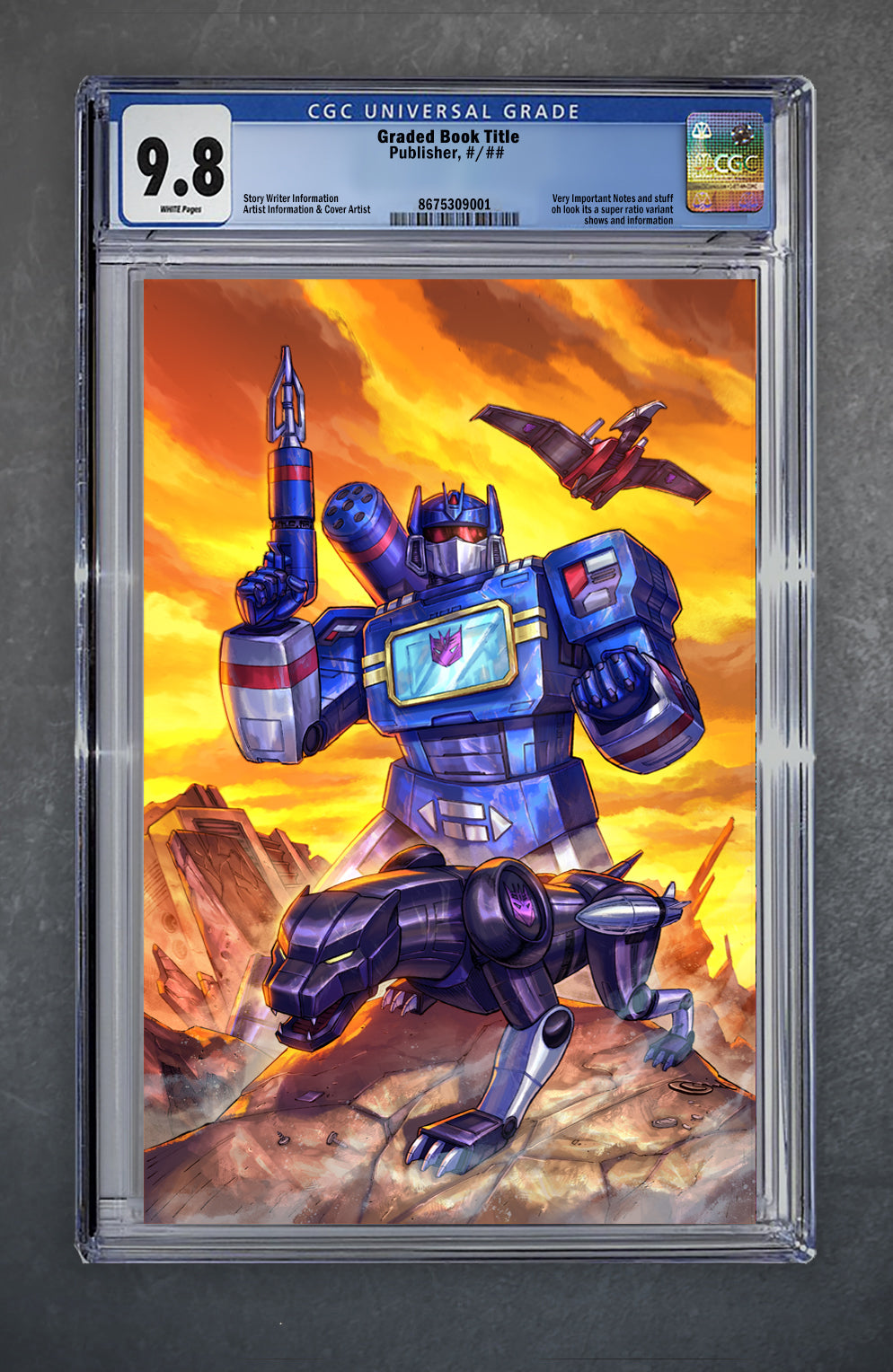Transformers #23 CGC 9.8 Universal Series Sajad Shah Variant B Virgin LTD 750 [8/13/25]
