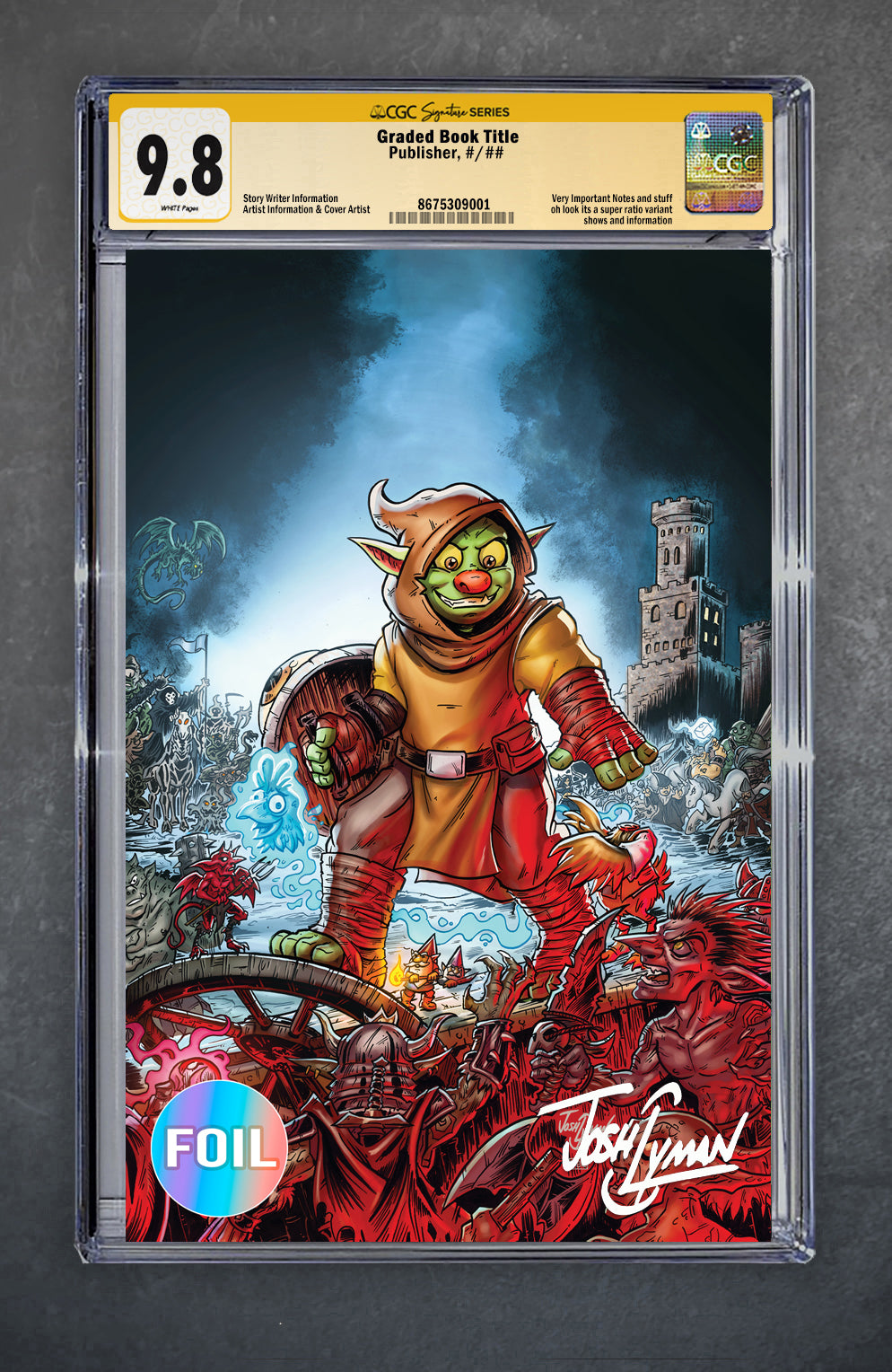 絵画 bccq D'Orc #4 CGC Signature Series 9.8 Josh C Lyman Variant B Virgin