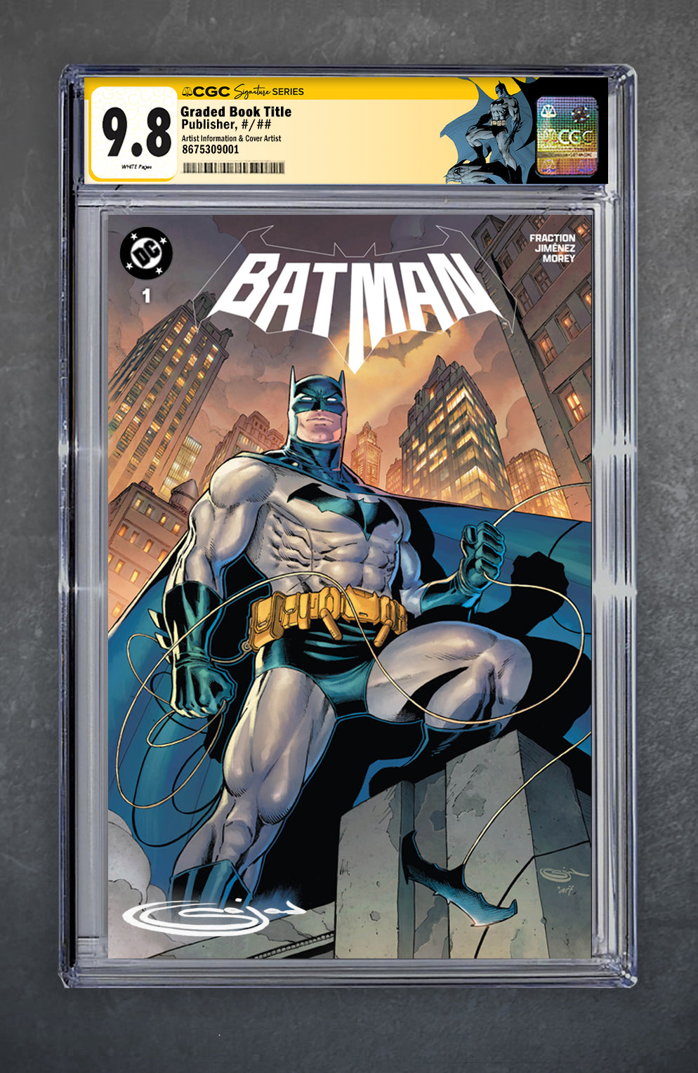 Batman 1 CGC Signature Series 9.8 *Batman Custom Label* Sajad Shah Variant A Trade LTD 1000 [10/9/25]
